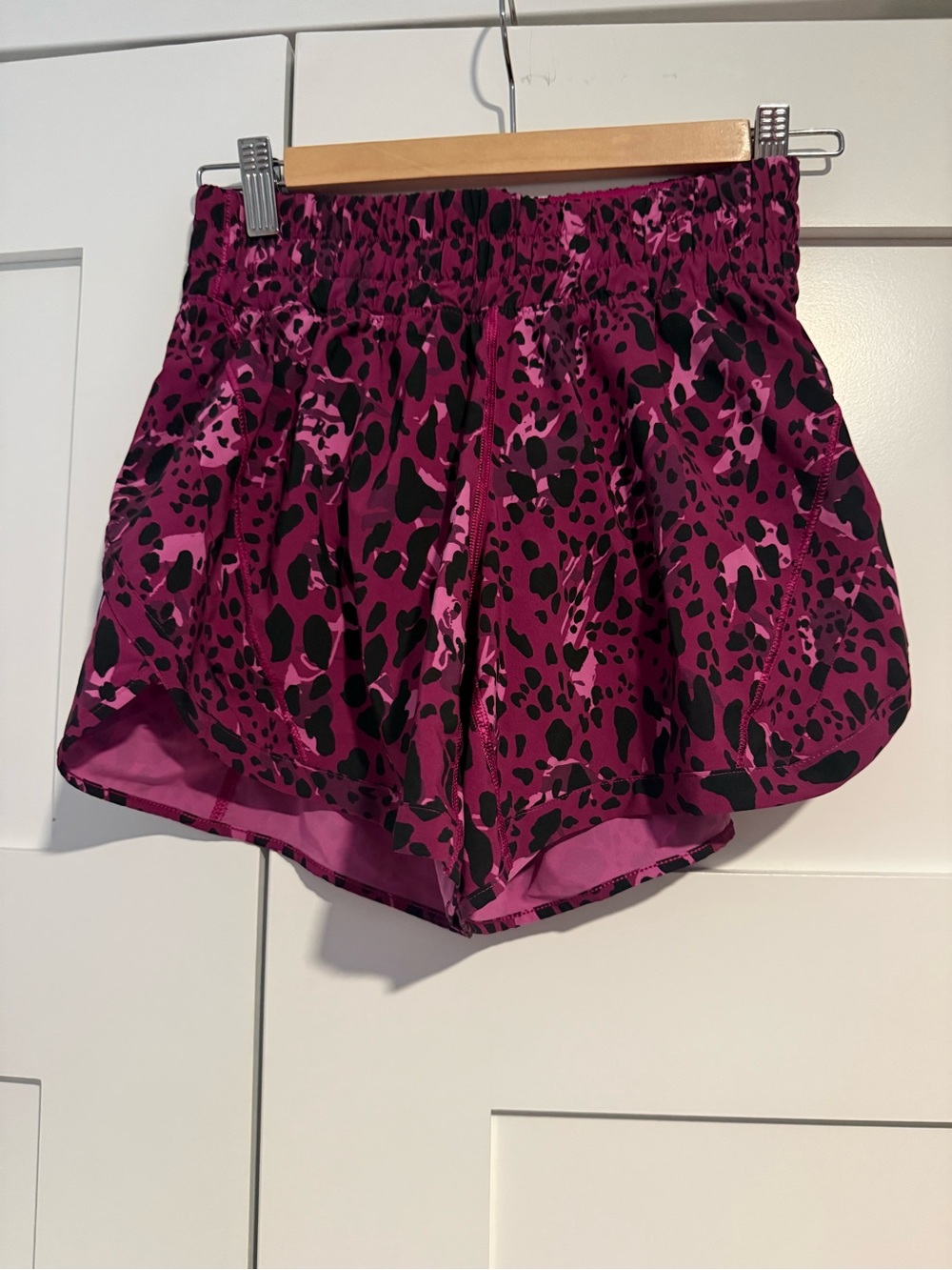 lululemon athletica Hot Pink & Black Animal Print High-Waist Running Shorts